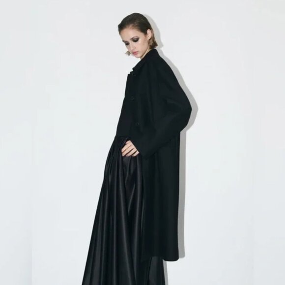 ZARA MANTECO WOOL STRAIGHT COAT - Picture 8 of 9